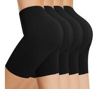 SIHOHAN 4 Pack Women Anti Chafing Shorts Smooth Under Dress Short Comfy Seamless Chub Rub Shorts for Yoga(4 Pack Black, 3XL)