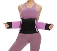 SIHOHAN Bauchweggürtel, Schwitzgürtel Fitness Gürtel, Verstellbarer Taille Trimmer Gürtel Fitnessgürtel, Waisttrainer Taillenformer, Bauchgürtel für Herren und Damen（Violett, L）