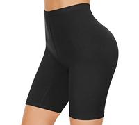 SIHOHAN Chub Rub Shorts Women Cotton Boxer Shorts Breathable Anti Chafe Short for Under Dresses(Black,L