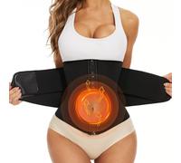 SIHOHAN Corset Waist Trainer Women Body Shaper Trimmer Tummy Control Girdle Band Cincher Slimming Trimmer Waist Trainer Belt Double Belt,Black,L