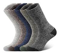 SIHOHAN Merino Wool Socks Mens Thermal Socks 5 Pairs Extra Warm Breathable Hiking Winter Sock for Outdoor Ski Sports, Multicolor 3, UK 6-11