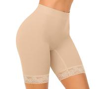 SIHOHAN Womens Anti Chafing Shorts Chub Rub Shorts Lace Slip Short Seamless Long Briefs for Under Dresses Skirts(Beige,S)