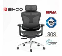 Sihoo Doro C300 Ergonomic Office Chair with Ultra Soft 3D Armrests, Dynamic Lumbar Support for Home Office, Adjustable Backrest Desk Chair (Black)