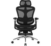 SIHOO Doro C300 Pro Ergonomic Office Chair with Ultra-Soft 6D Armrests, Dynamic Lumbar Support, Seat Depth Adjustment and Adjustable Backrest Desk Chair for Home Office with Pedal (Black)