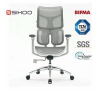 SIHOO Doro S100 Ergonomic Office Chair, Dual Dynamic Lumbar Support, 5-Position Backrest Adjustment, 4D Coordinated Armrests, 135° Recline, Home Office Chair, White