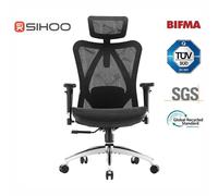 Sihoo Ergonomic Office Chair M57S Mesh Desk Chair with Adjustable Lumbar Support 3D Armrests Breathable High Back Computer Chair (Black)