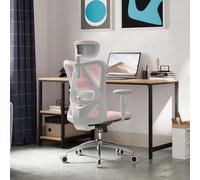 SIHOO M18 Ergonomic Office Chair, Computer Desk Chair with Adjustable Headrest and Lumbar Support, High Back Executive Swivel Chair for Home Office (Morandi Pink)