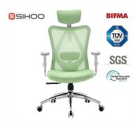 Sihoo M18 Ergonomic Office Chair, Computer Desk Chair with Adjustable Headrest and Lumbar Support, High Back Executive Swivel Chair for Home Office (Morandi Green)