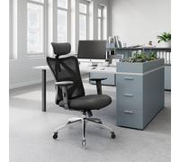 SIHOO M18 Office Chair Ergonomic Desk Chair, Breathable Mesh Design High Back Computer Chair, Adjustable Headrest and Lumbar Support, Upgraded to Rollerblade Wheels (Black)