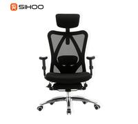 Sihoo M18JT Ergonomic Office Chair with Footrest, Breathable Mesh Design High Back Computer Chair, Adjustable Headrest and Lumbar Support