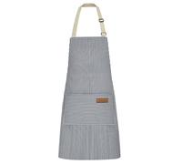 SiHuiTu Adjustable Apron Unisex Apron with Pocket Cooking Kitchen Chef Aprons for Women Men Home Kitchen Butchers BBQ Restaurant (Grey)