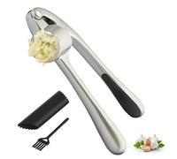 SiHuiTu Professional Kitchen Garlic Press/Mincer/Crusher UK, Peeler Squeezer Heavy Duty Garlic Presser,User-Friendly Chopper, Easy to Clean and Durable