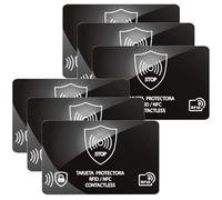 SiHuiTu RFID Blocking Card 6 Pack, Credit Card Protector, Anti-Theft NFC Blocker, Contactless Card Protection Shield for Wallets (Black-White)