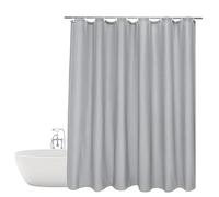 SiHuiTu Shower Curtain for Bathroom Shower Curtain Anti Mould Waterproof PEVA Bath Curtains Curtains with Weight Tape 12 Hooks 180 x 180 cm (71 x 71 Inch) | Water Repellant Fabric (Grey)