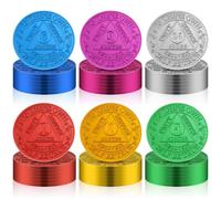 Siifert 36 Pcs Recovery AA Chips and Medallions Bulk Sobriety Chips AA Tokens Alcoholics Anonymous Medallion Aluminum 6 Each 1 2 3 6 9 Month and 24 Hour Commemorative Lot Colored, (SHN-Siifert-194)