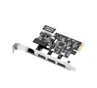 SIIG 3 Port PCI Express USB 3.0 Adapt Card + Gigabit Ethernet LAN - Standard & Low - Profile Windows Server,7,8,8.1,10 PCsPCs (LB-US0614-S1)