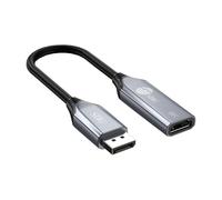 SIIG Active DisplayPort to HDMI Adapter 8K, DP 1.4 Video Input to HDMI Output, Unidirectional, Supports 8K 60Hz and 4K 144Hz with HDR and DSC, DP to HDMI Monitor Cable Adapter (CB-DP2611-S2)