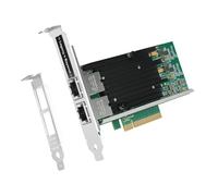SIIG Dual Port 10G Gigabit Ethernet PCIe Network Card, PCIe 2.0 x8 to Dual RJ-45 Port, Intel X540-T2 Chipset, Extra Large Heat Sink, Dual-Profile Brackets (LB-GE0311-S1)