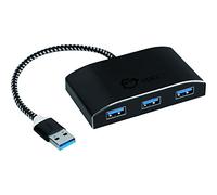Siig JU-H40F12-S1 interface hub USB 3.0 (3.1 Gen 1) Type-A 5000 Mbit/s Black