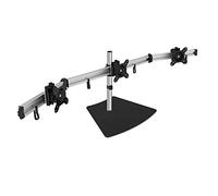 SIIG Premium Aluminum Triple Monitor Stand - Adjustable Height 3 Monitors 13" to 27" 17.6 lbs Each VESA 75 and 100 Compatible Full Motion (CE-MT2111-S1)