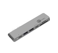 SIIG Thunderbolt 3, Aluminum USB Type C Hub with 4K @30Hz HDMI, SD/Micro SD Card Reader, 2 USB 3.1 Gen 1 Ports, PD Port for 2016/2017 MacBook 13" & 15" - Space Gray