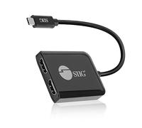 SIIG USB C to Dual HDMI Adapter, 2 Display MST Video Splitter for Laptop, Compatible for Windows and ChromeOS, Not for macOS (CE-DP0T11-S1)