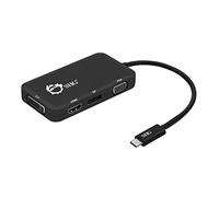 SIIG USB C to HDMI/VGA/DisplayPort/DVI 4 in 1 Multiport Video Adapter - 4K ready Thunderbolt 3 or DisplayPort Alt enabled Type C to DV I/VGA/HDMI/DP