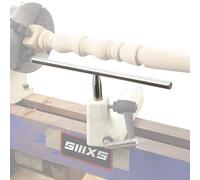 SIIIXS 12 Inch Stainless Steel Lathe Tool Rest with 1 Inch Post, T-Type Wood Turning Tool Rest for Woodworking, Universal Fit for Most Wood Lathes, Smooth Polished Surface for Bowl Turning & Hollowing