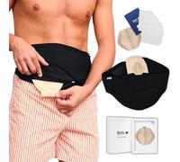 SIIL Ostomy Belt for Men + Stoma Protector Guard | Colostomy Ostomy Bag Covers for Sports | Stealth Ileostomy Belt | Ostomy Bag Cover | Ostomy Wrap Abdomen | Made in Europe (M)