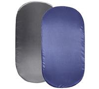 SiinvdaBZX 2 Pcs Satin Bassinet Sheets for Baby Boy, Silky Soft Bassinet Fitted Sheets for Hourglass, Oval & Rectangular Bassinet Mattress (Grey & Navy)