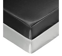 SiinvdaBZX 2 Pcs Satin Mini Crib Sheets 38 x 24In, Silky Soft Mini Portable Crib Sheets Mattress Cover Portable Playard Sheets with 5In Deep Pocket, Great for Baby Hair (Light Grey & Black)