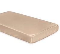 SiinvdaBZX Satin Mini Crib Sheets 38 x 24In, Silky Soft Mini Portable Crib Sheets Mattress Cover Portable Playard Sheets with 5In Deep Pocket, Great for Baby Hair (Beige)
