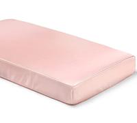 SiinvdaBZX Satin Mini Crib Sheets 38 x 24In, Silky Soft Mini Portable Crib Sheets Mattress Cover Portable Playard Sheets with 5In Deep Pocket, Great for Baby Hair (Pink)