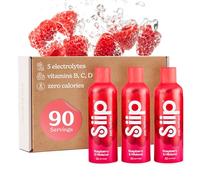 Siip Hydrate Liquid Electrolytes & Vitamins, Makes 90 Drinks, with B12, C, D3, Magnesium, Zinc, Raspberry & Hibiscus Flavour, Pack of 3