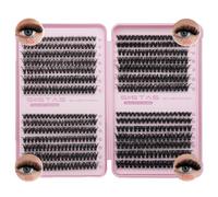SIISTAS Cluster Lashes 560PCS Individual Eyelashes 50D+60D+80D+100D DIY Eyelash Extension 8-16mm Natural Look Wispy Cluster Lashes Russian D Curl False Lashes Individual Cluster for Beginners(B04)