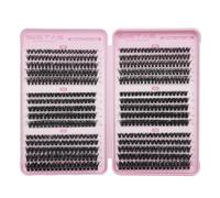 SIISTAS Fluffy Individual Eyelashes 560Pcs 60D+80D+100D Clusters Lashes Natural Look Fake Russian D Curl Lashes Individual Cluster Dramatic Fluffy Handmade Reusable DIY Lash Extension at Home(B06)