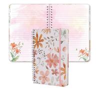 siixu Artistic Flower Dream Journal - Thick Hardcover Spiral Notebook with 160 Unique Pages, A5 Lined Notebooks for Poetry Drafting, Memo Keeping & Creative Junk Journaling, Pink