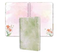 siixu Colorful Spiral Notebook - 160 A5 Hard Cover Pages, Floral Design with College Ruled Lines for Creative Journaling, Poetry Writing & Bullet Journaling