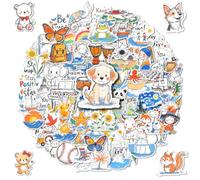 SIIXU Cute Vinyl Stickers 200pcs Pack - Simple Line Drawing Waterproof Sticker for Kids, Teens, Adults - Aesthetic Laptop & Water Bottle Art