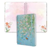 siixu Floral Decorated Notebook A5, Unique Colorful Flower Design Journal with Patterned Inner Pages for Writing, Small, Lined