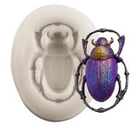 Sijiangmold 3D Scarab Beetle Silicone Moulds Insect Fondant Mould for Cake Decoration Chocolate Cupcake Topper Candy Polymer Clay Gum Paste