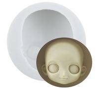 Sijiangmold Baby Faces Silicone Moulds Human Faces Fondant Mould Doll Head Candy Moulds for Cake Decoration Cupcake Topper Polymer Clay Chocolate Gum Paste