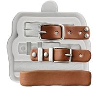 Sijiangmold Belt Silicone Moulds Belt Straps Fondant Mould for Cake Decoration Chocolate Cupcake Topper Candy Polymer Clay Gum Paste