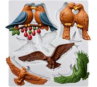 Sijiangmold Bird Fondant Mould Eagle Silicone Moulds for Cake Decoration Chocolate Cupcake Topper Candy Polymer Clay Gum Paste