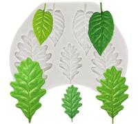 Sijiangmold BlackBerry Leaf Silicone Chocolate Moulds Oak Leaf Fondant Mould for Cake Decoration Cupcake Topper Candy Polymer Clay Gum Paste
