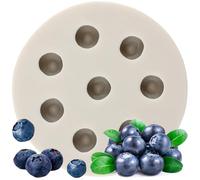 Sijiangmold Blueberry Silicone Fondant Mould Berry Series Chocolate Moulds for Cake Decoration Cupcake Topper Candy Gum Paste Polymer Clay