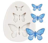 Sijiangmold Butterfly Silicone Moulds Mini Butterfly Fondant Mould for Insects Cake Decoration Chocolate Cupcake Topper Candy Polymer Clay Gum Paste