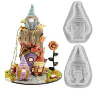 Sijiangmold Christmas Gnome Fondant Molds Dwarf Doll Chocolate Cake Decorating Silicone Mold For Christmas Birthday Party Cupcake Topper Candy Chocolate Gum Paste Polymer Clay Set Of 2