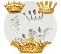Sijiangmold Crown Fondant Candy Mould 3D Crown Chocolate Silicone Moulds for Cake Decoration Cupcake Topper Polymer Clay Gum Paste