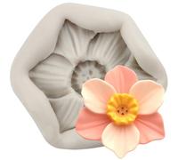 Sijiangmold Daffodil Silicone Moulds Flower Fondant Mould for Cake Decoration Chocolate Cupcake Topper Candy Polymer Clay Gum Paste